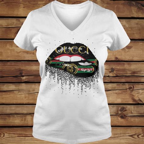 gucci tshirt with lips